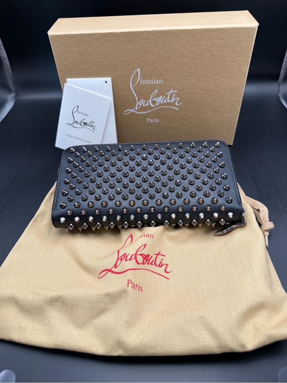 Christian Louboutin Panettone Spiked Wallet- Full Set